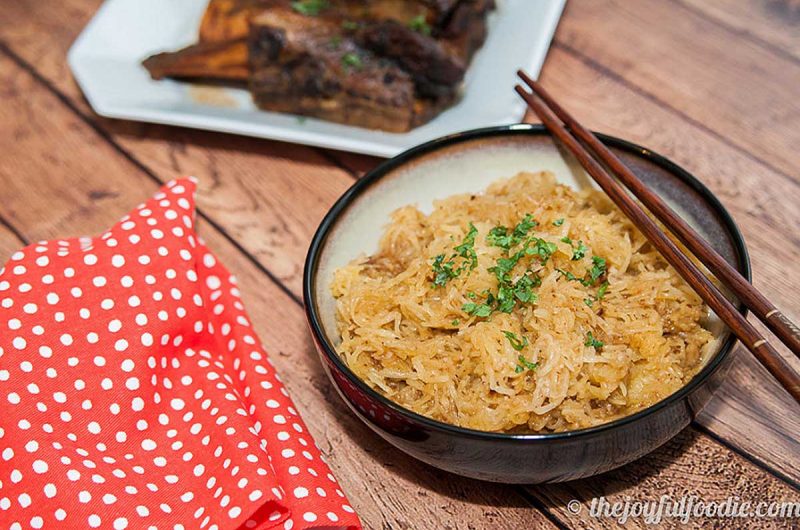 Spaghetti Squash Garlic Noodles – Recipe