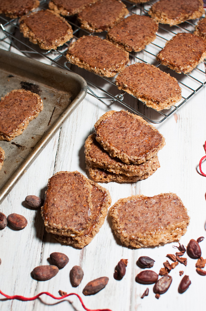 Cinnamon Cocoa Nib Butter Cookies are like delicious drinking chocolate in cookie form.