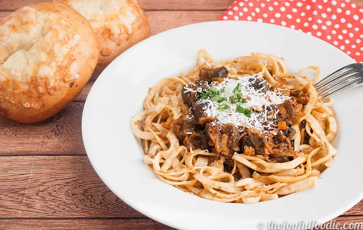Celeriac Noodles with Mushroom Ragu for Sunday Supper – Recipe